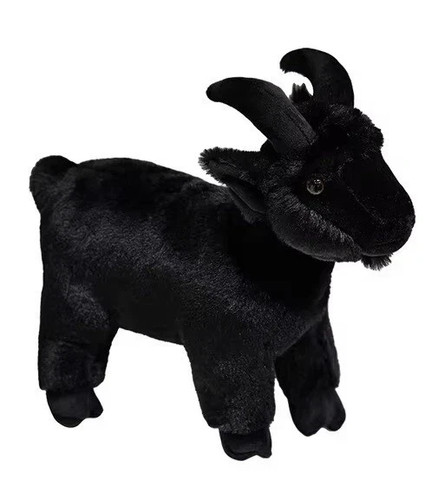 New black goat plush toy - new,